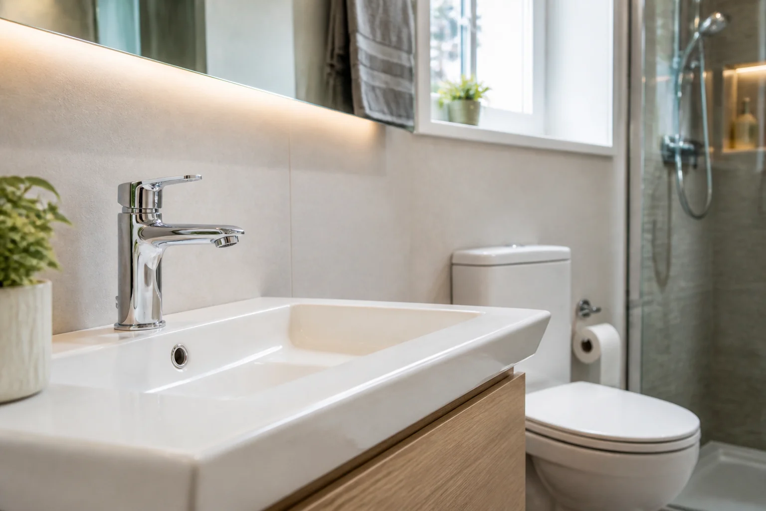 Bathroom plumbing and fixtures